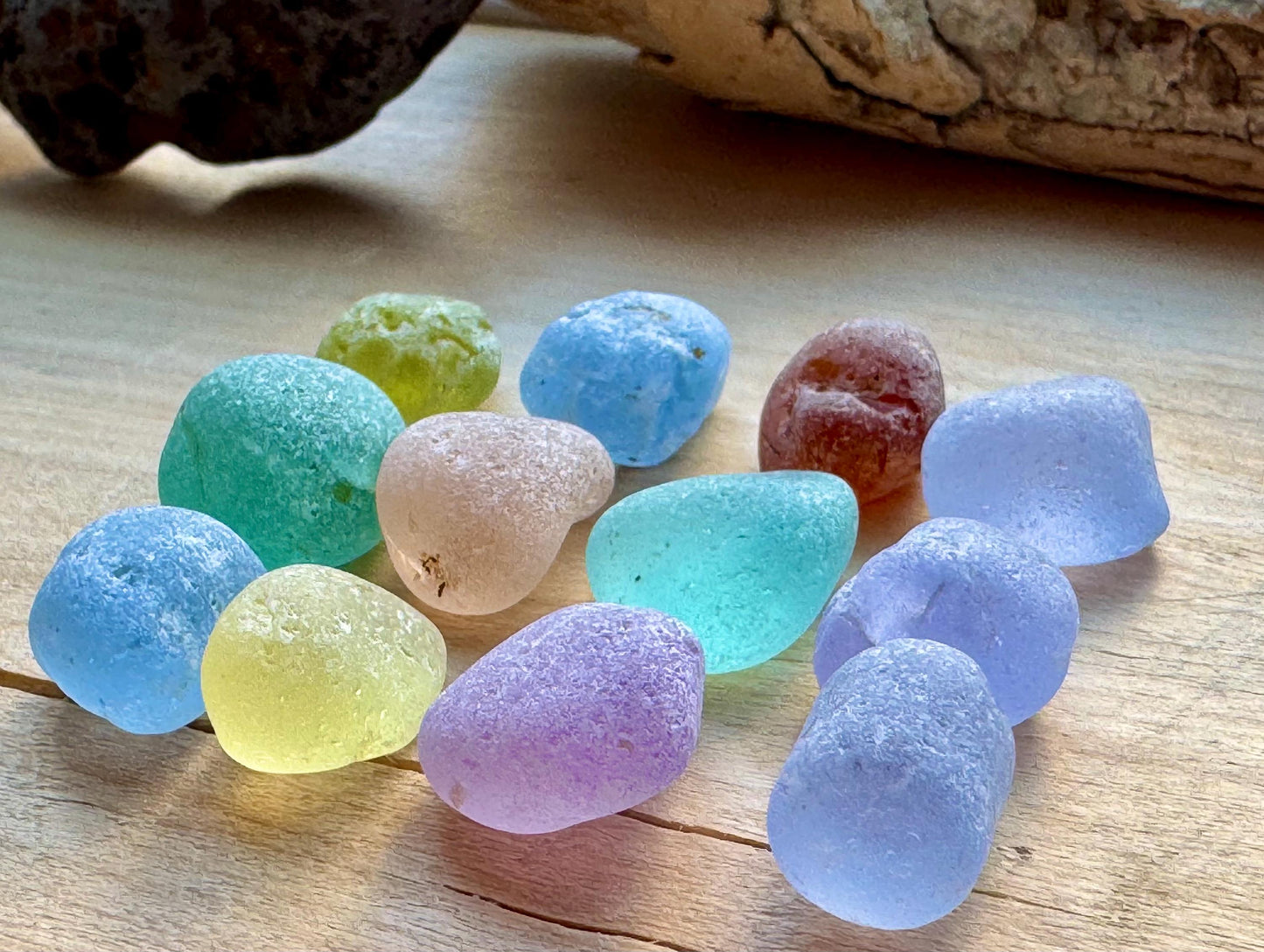 Rare Genuine Japanese Sea Glass #071 Jewelry Grade Mixed Colors Lot for Wire Wrapping & Pendants #071