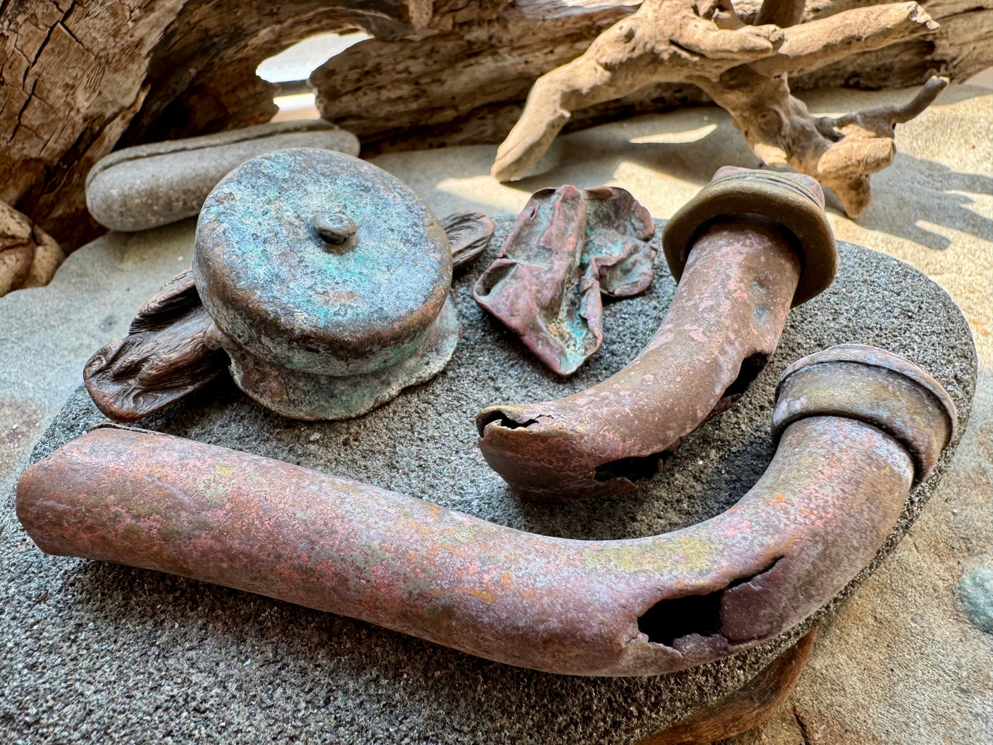 Rusty Metal Relics Set A2534 – Found Metal Objects, Vintage Hardware Pieces, Industrial Salvage Lot for Art, Assemblage, Steampunk Decor