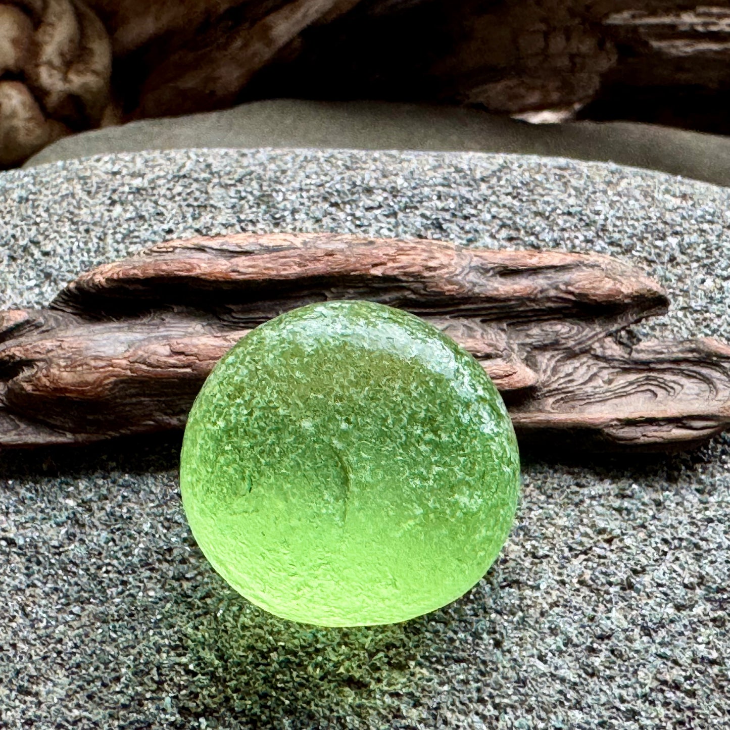 Rare Lime Green Sea Glass A2598 – Large Genuine Beach Found Piece – Jewelry / Craft Supply