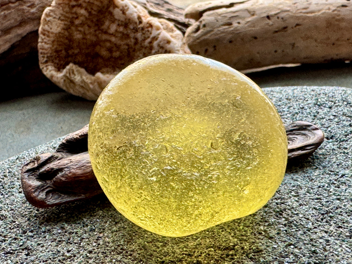Large Honey Amber Sea Glass A2005 – Natural Genuine Beach Found Piece
