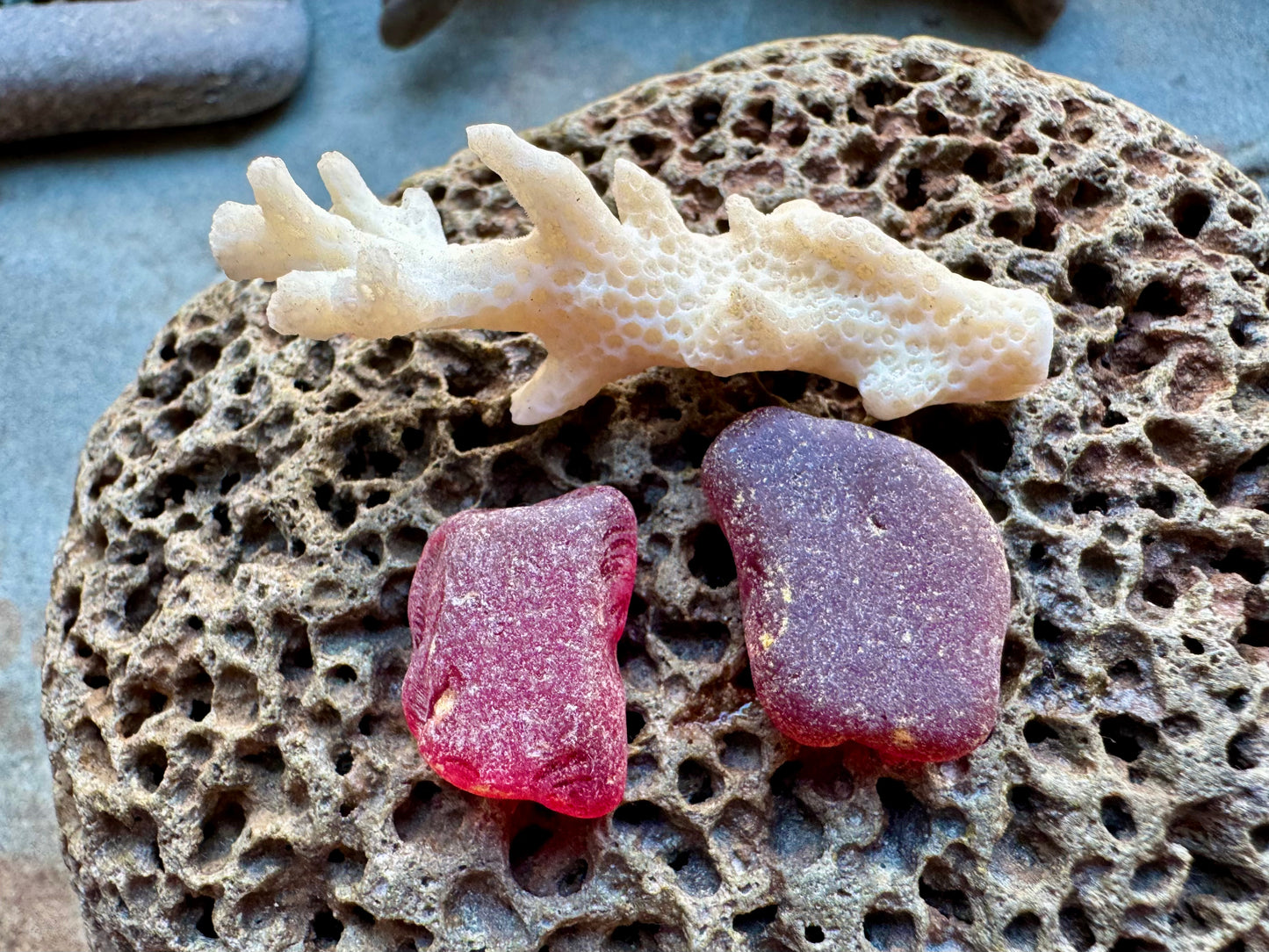 Rare Red Sea Glass Pieces B2964 for Jewelry Making – Genuine Beach Glass Supply