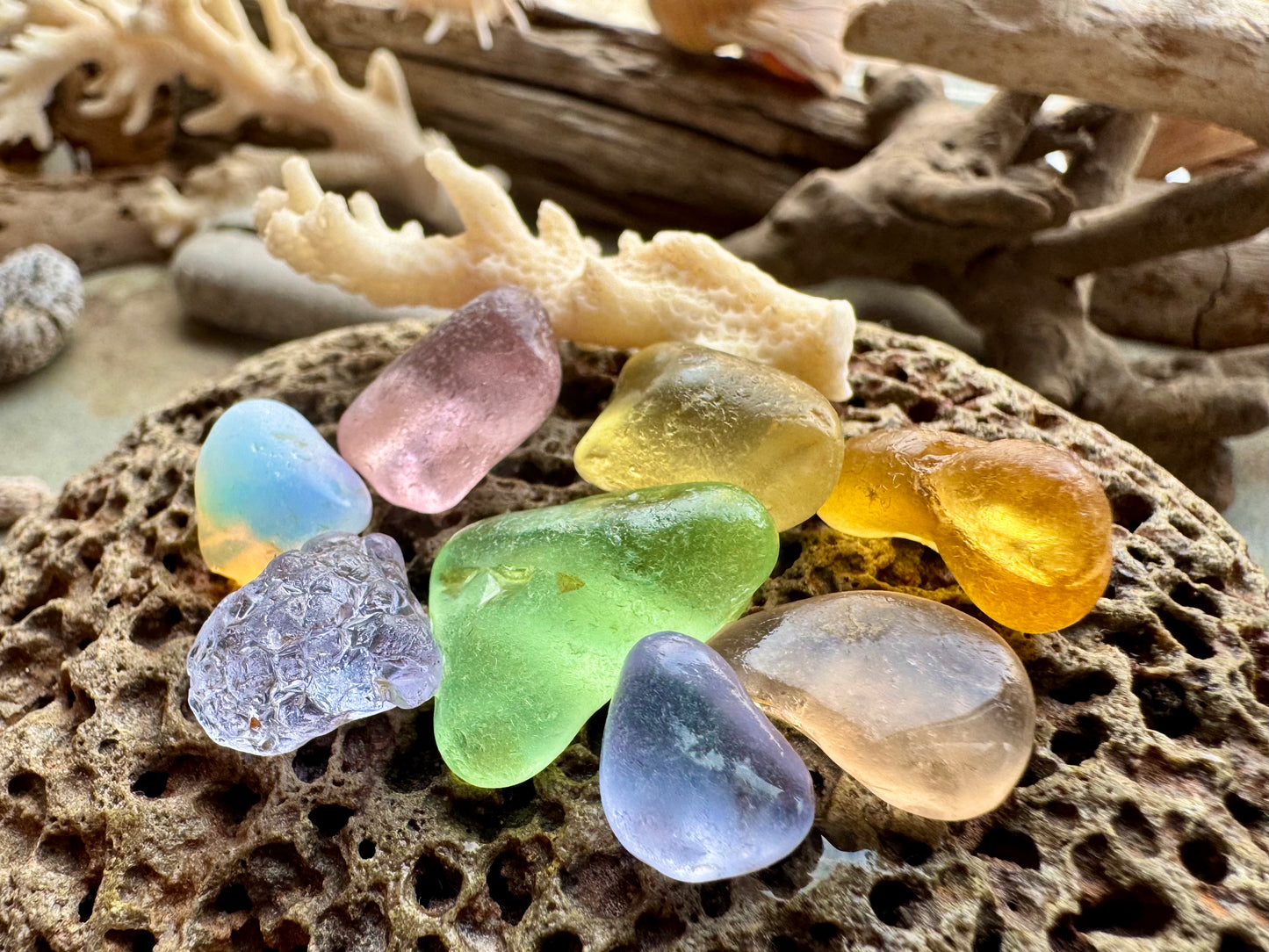 Pastel Multi Sea Glass Mix B2976 – Genuine Beach Sea Glass Pieces for Jewelry Making, Craft Supply, Small Sea Glass Lot