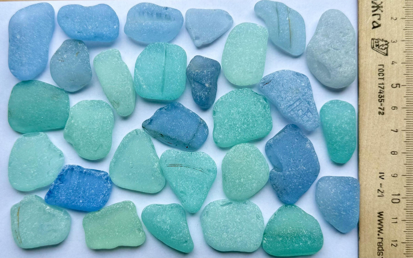 Seafoam & Aqua Japanese Sea Glass #052 Genuine Beach Glass Bulk Lot