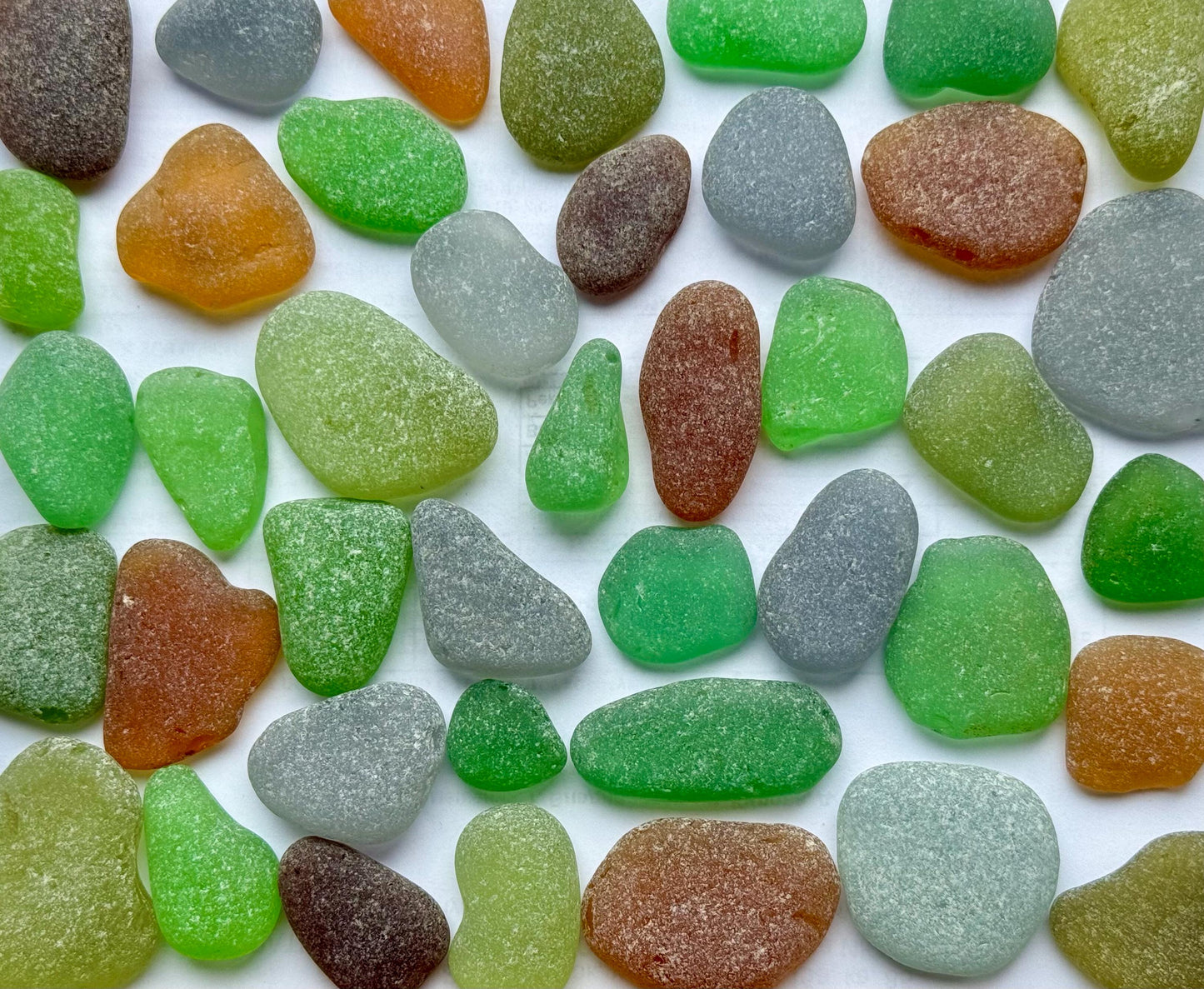 Amber & Olive Green Japanese Sea Glass #050 Genuine Beach Glass Large Bulk Lot