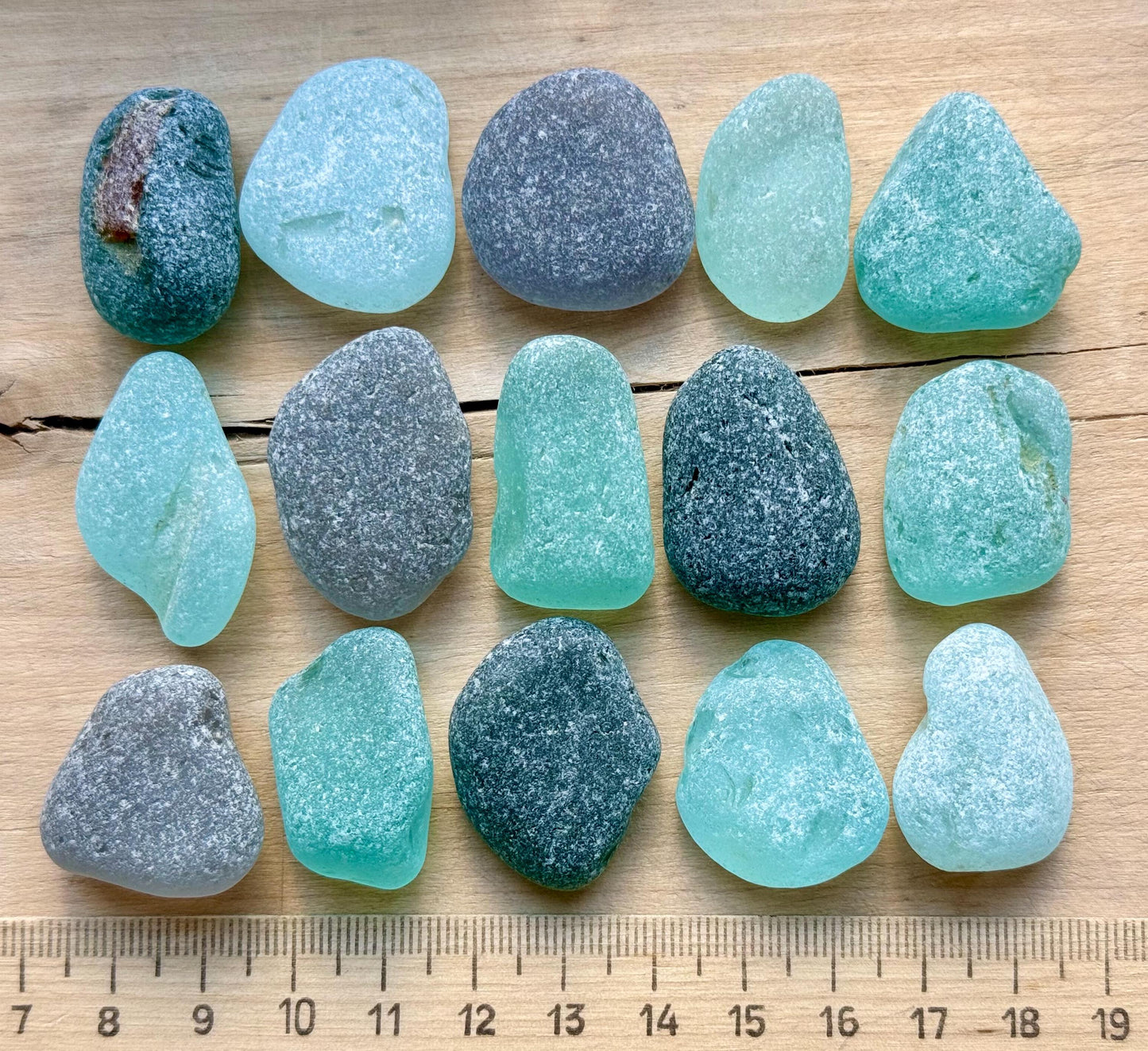 Rare Aqua & Gray Sea Glass #072 Mix Genuine Japanese Beach Found Sea Glass Lot