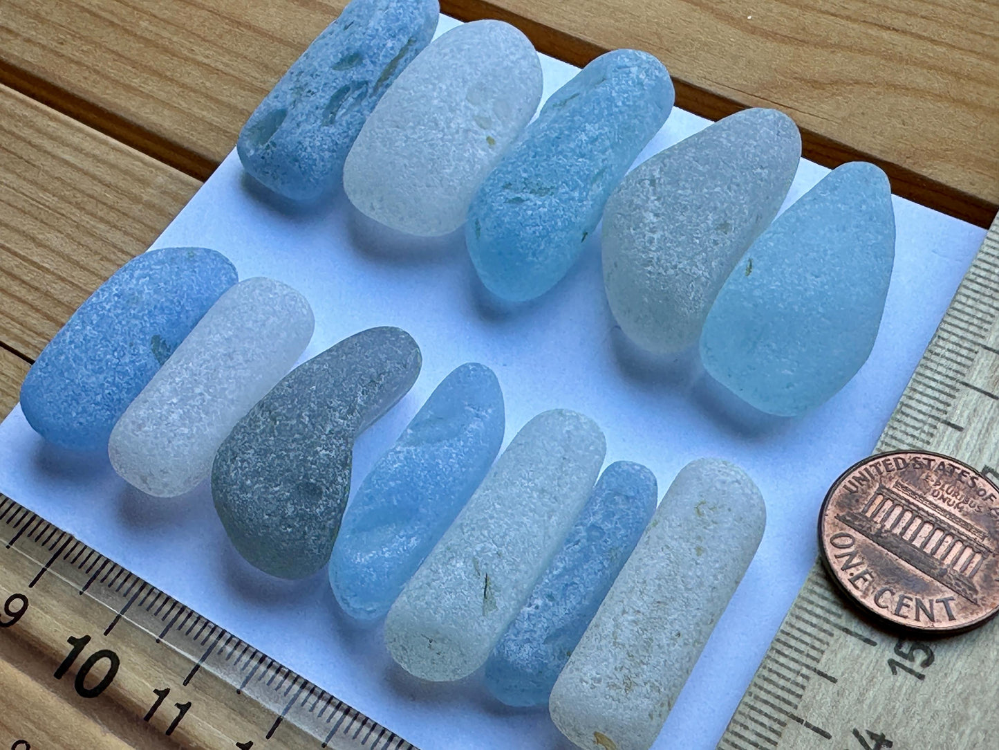 Japanese Sea Glass Sticks #025 Genuine Blue Beach Glass Craft Supply