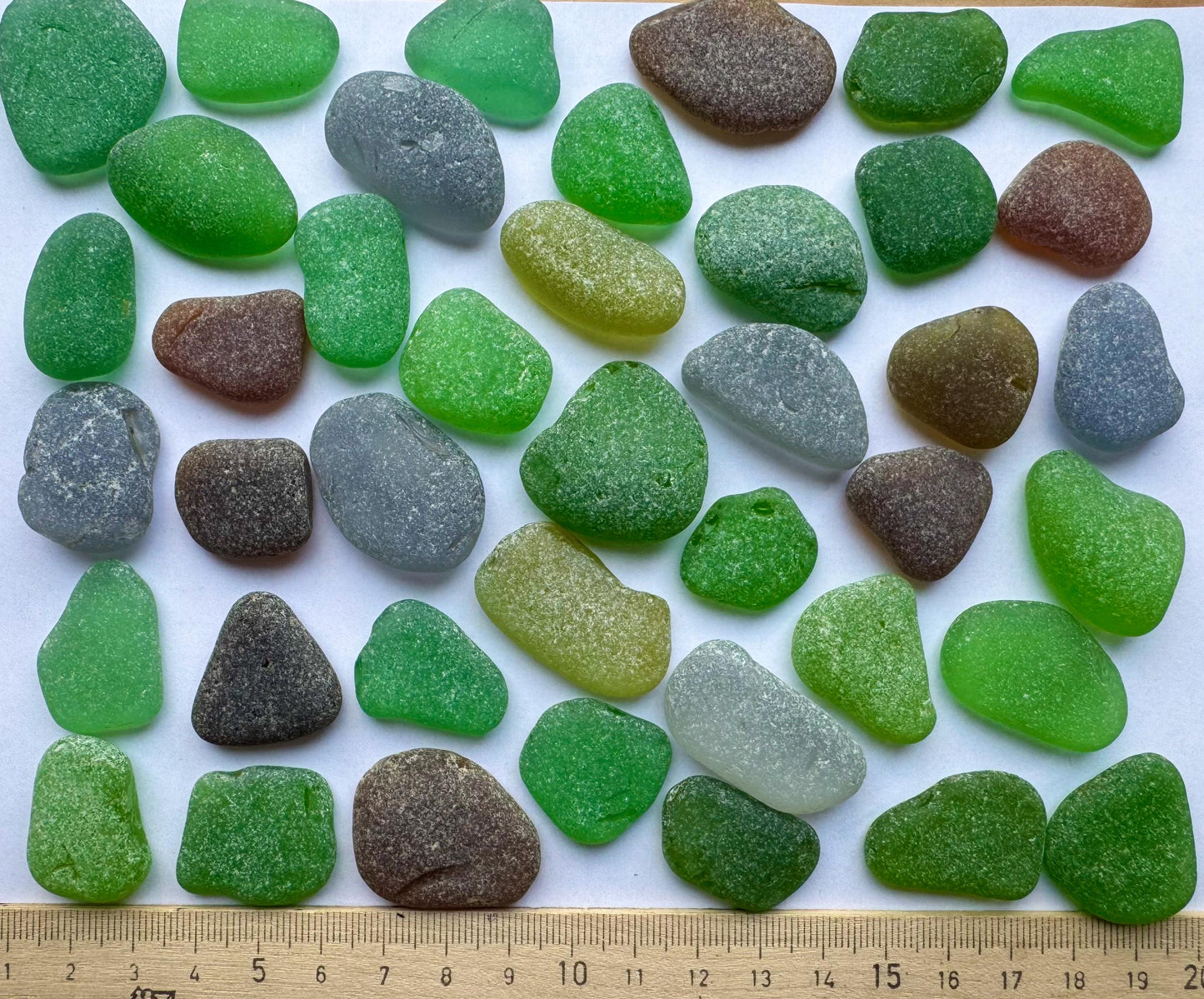 Green & Brown Genuine Sea Glass #048 Mix 290g Bulk Japanese Beach Glass for Mosaic & Crafts Lot #048
