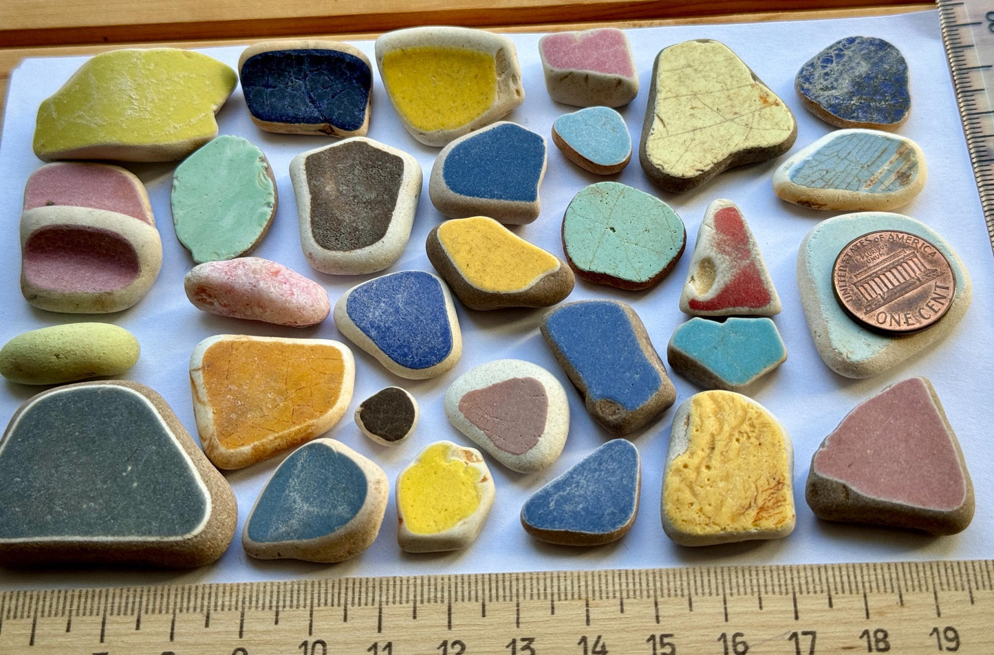 Japanese Sea Pottery #021 Genuine Beach Pottery Mixed Colors Craft Supply