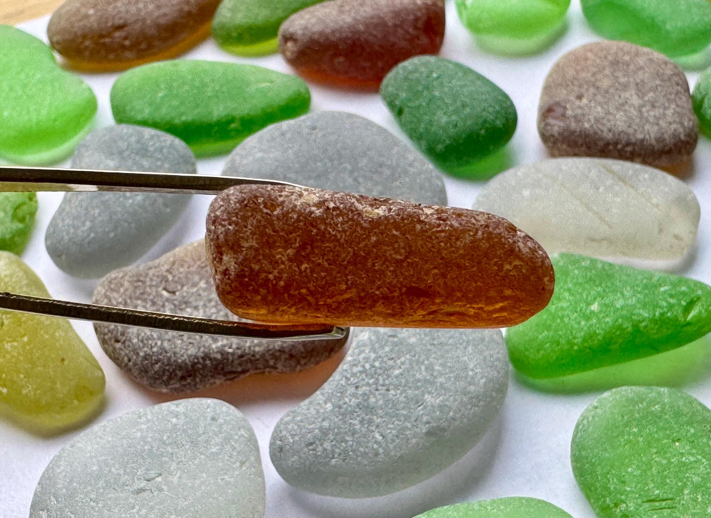 Green & Brown Genuine Sea Glass #049 Mix 270g Bulk Japanese Beach Glass for Mosaic & Crafts Lot #049