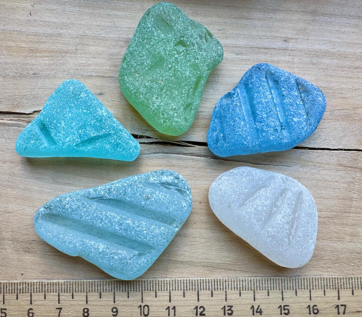 Large Aqua & Lime Japanese Sea Glass #080 Genuine Beach Glass Statement Pieces