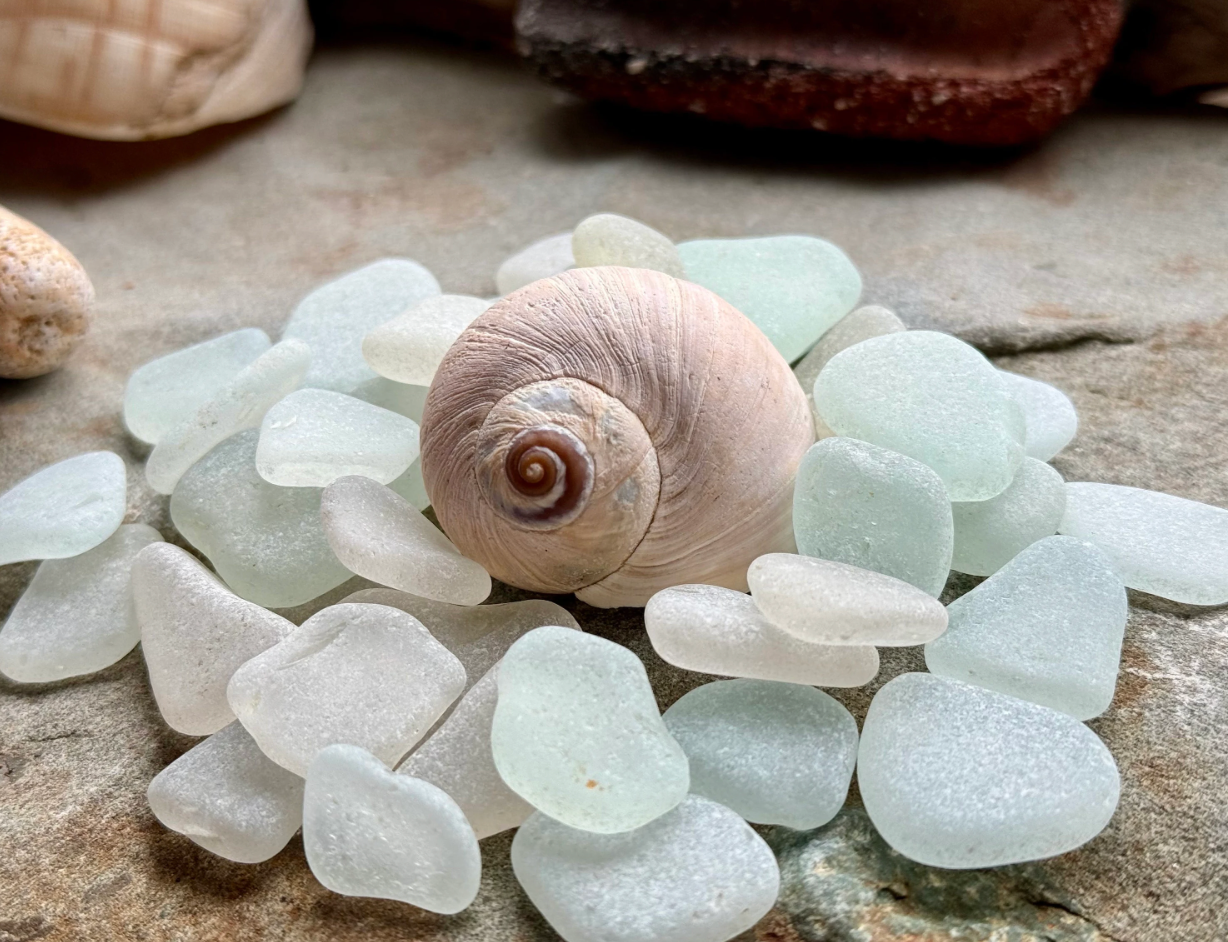 Small White Sea Glass Set of 12 B103 – Genuine Beach Glass 0.5–1.5 cm – Resin, Jewelry & Mini Craft Supply