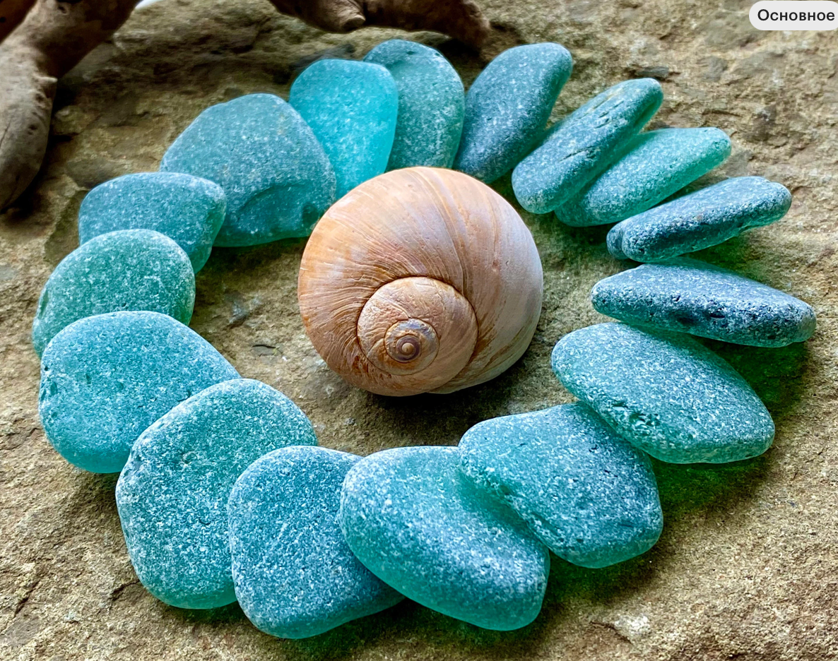 Dark Aqua Sea Glass Set of 12 – Genuine Beach Glass Mixed Sizes 1–3 cm – Jewelry & Craft Supply (B060)