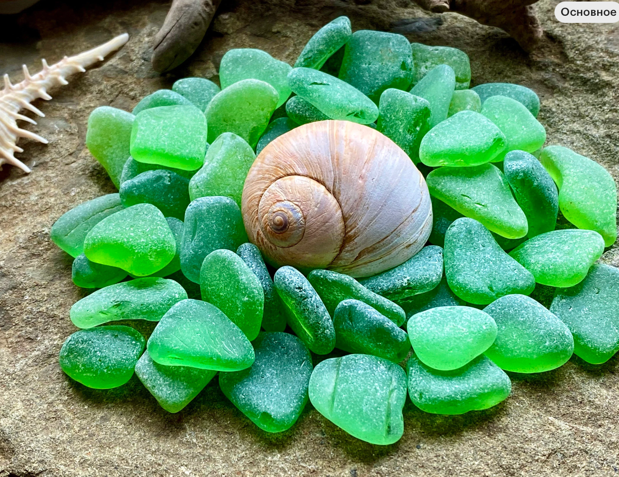 Small Green Sea Glass Set of 12 – Genuine Beach Glass 0.5–1.5 cm – Jewelry & Resin Craft Supplies (B080)