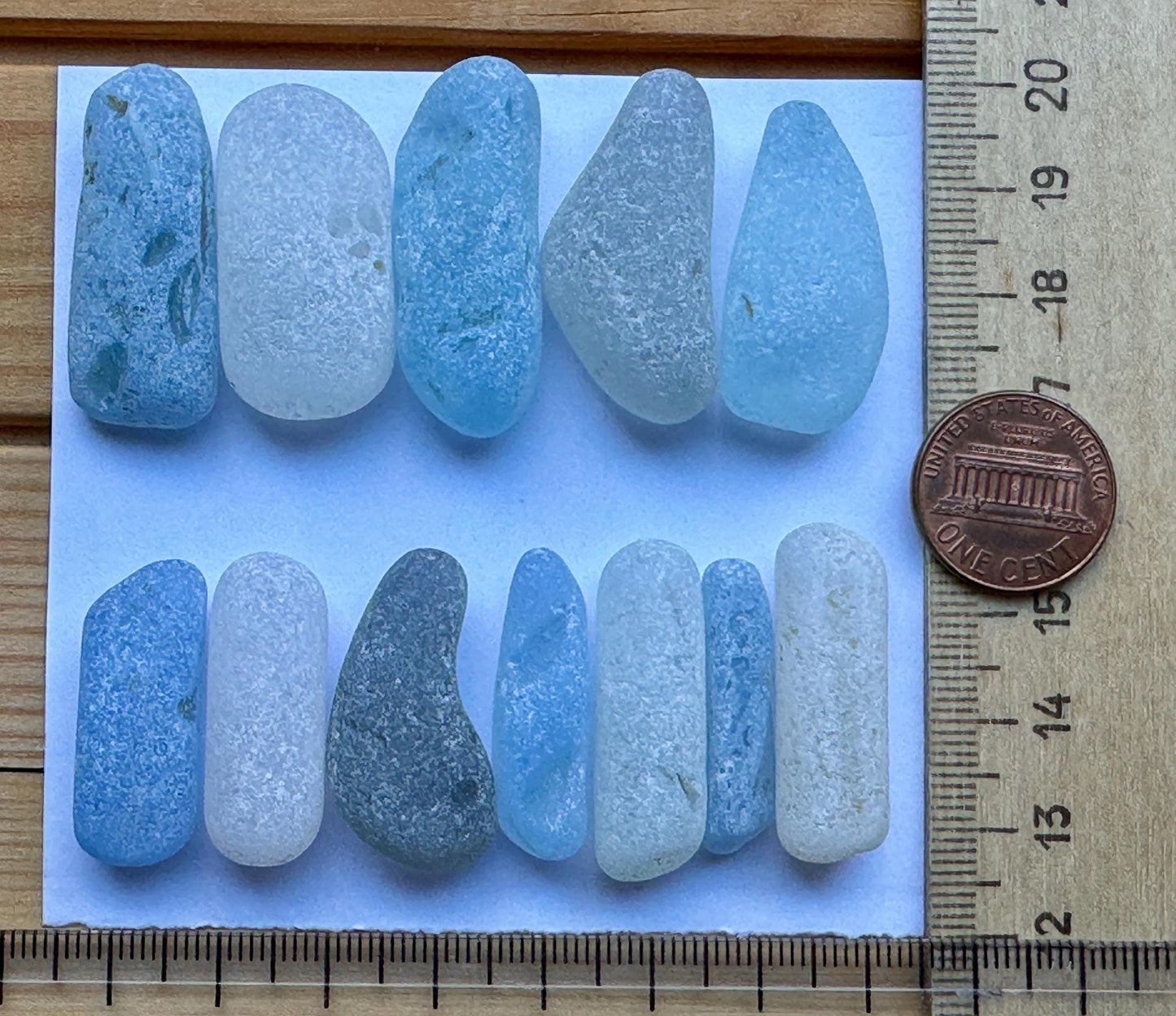 Japanese Sea Glass Sticks #025 Genuine Blue Beach Glass Craft Supply
