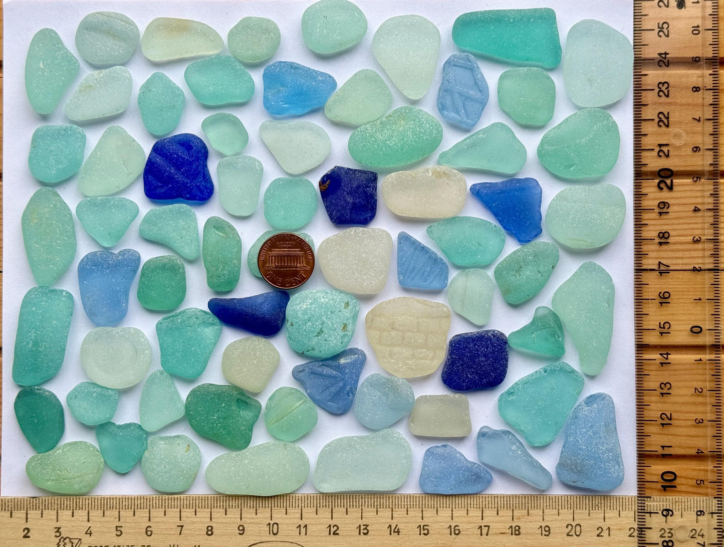 Rare Cobalt & Aqua Sea Glass #012 Mix Genuine Japanese Beach Found Sea Glass Lot