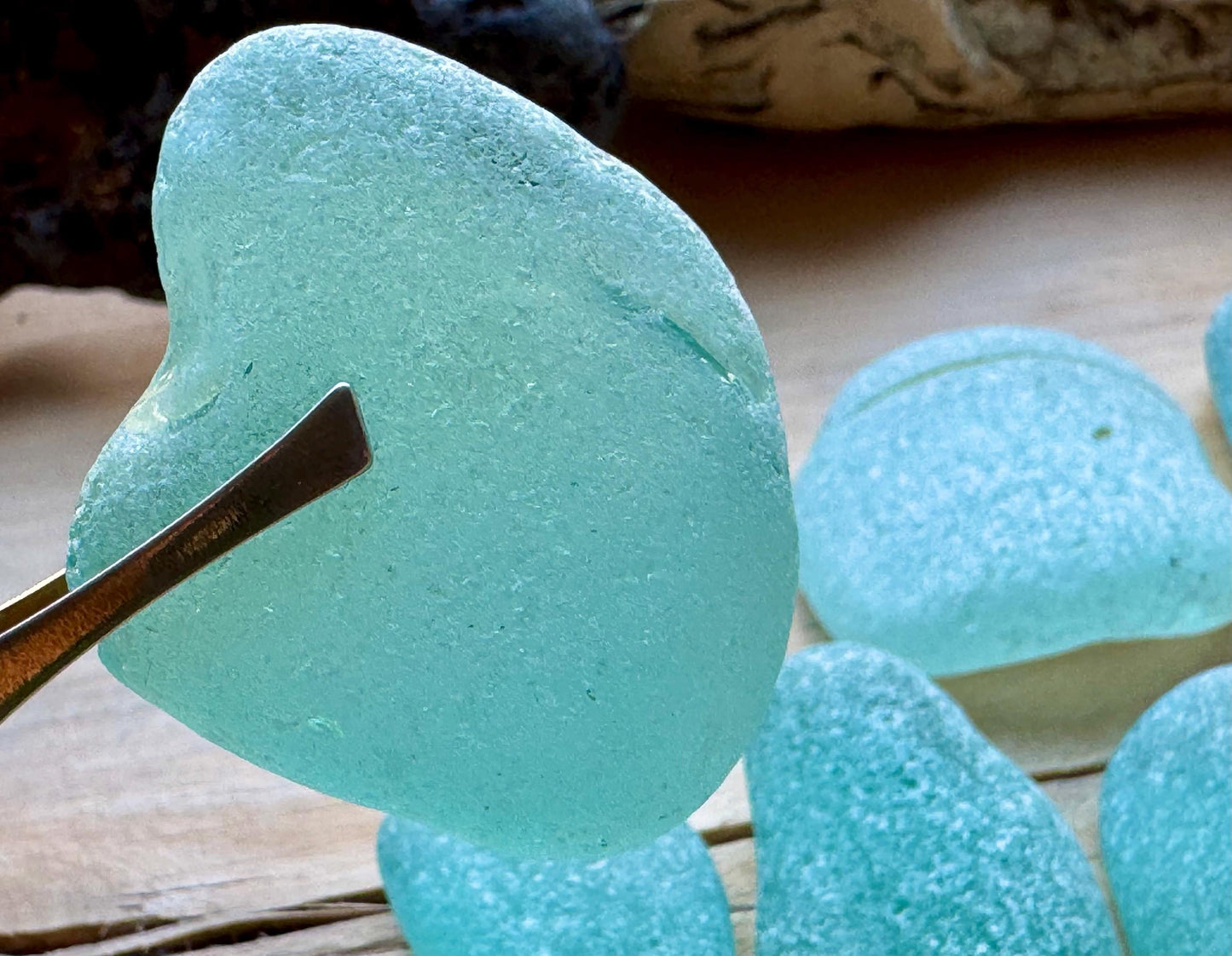 Rare XL Aqua Sea Glass Pieces #073 Genuine Japanese Beach Glass Jewelry Grade Lot #073