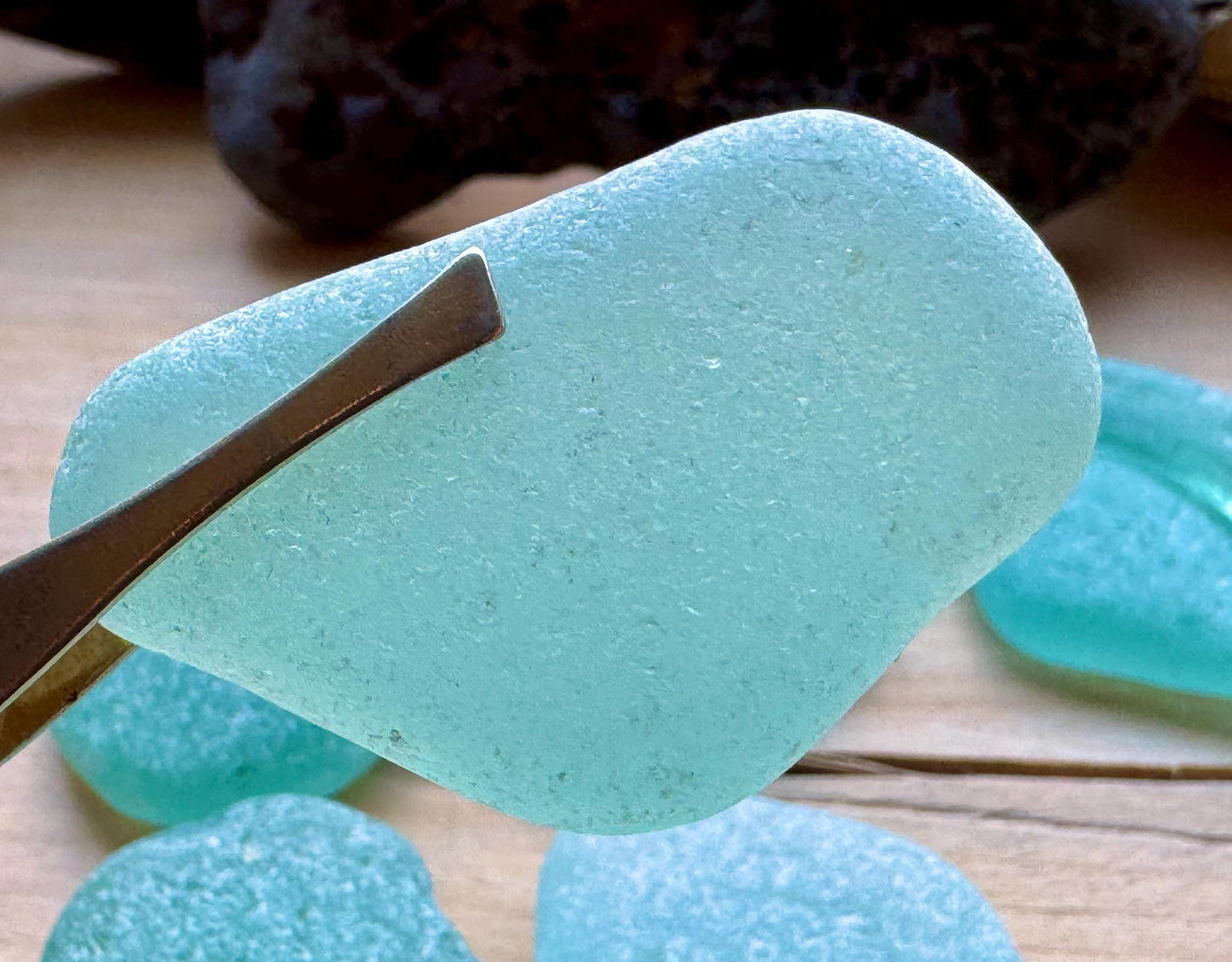 Rare Aqua Sea Glass XL #074 Genuine Japanese Sea Glass Beach Found Jewelry Supply