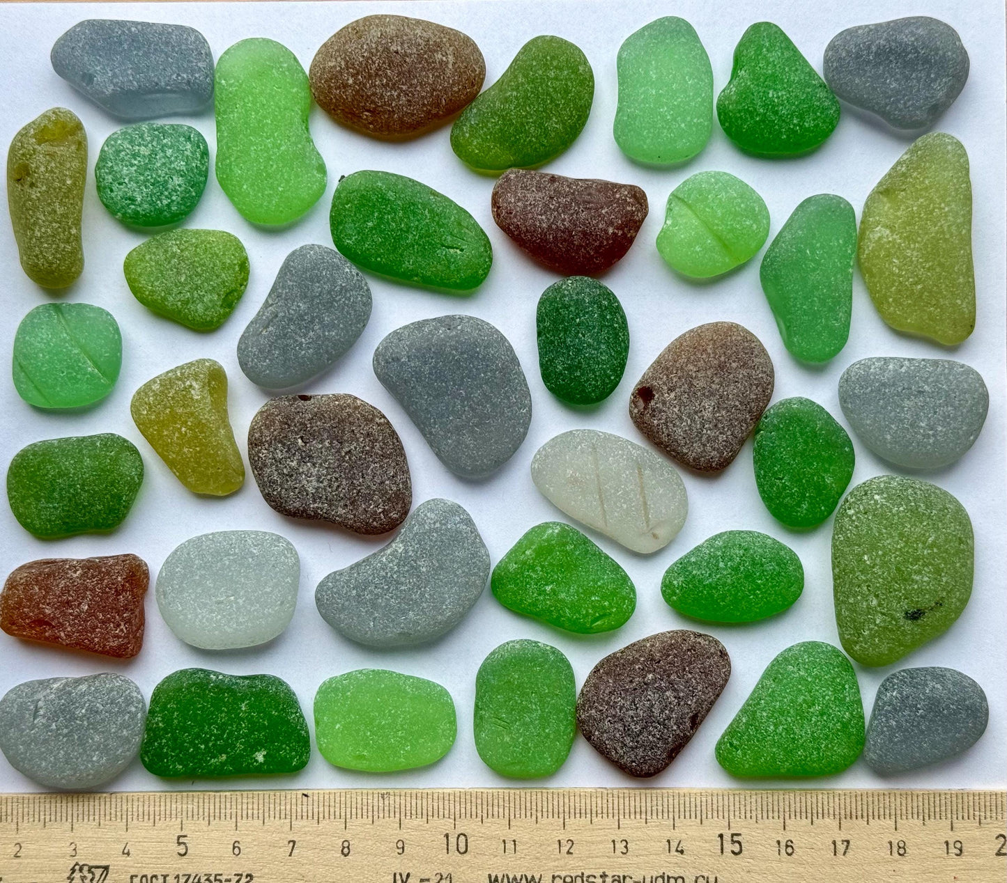 Green & Brown Genuine Sea Glass #049 Mix 270g Bulk Japanese Beach Glass for Mosaic & Crafts Lot #049