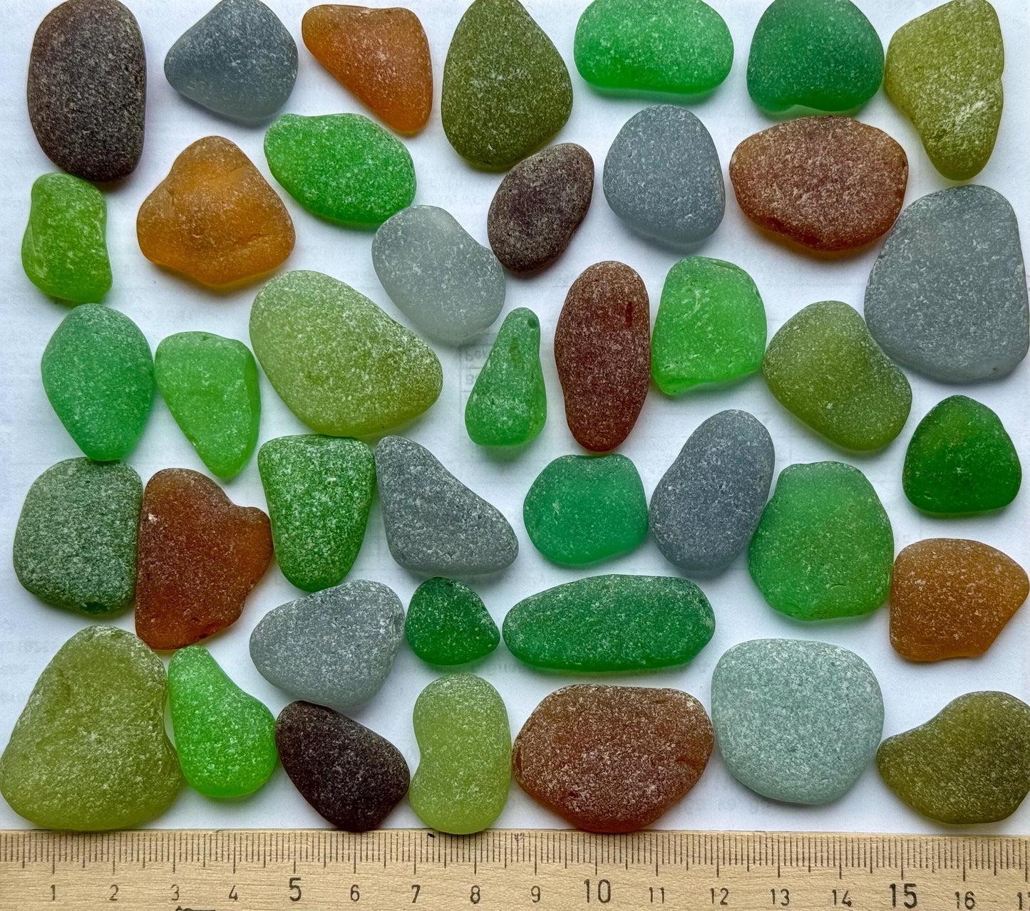 Amber & Olive Green Japanese Sea Glass #050 Genuine Beach Glass Large Bulk Lot