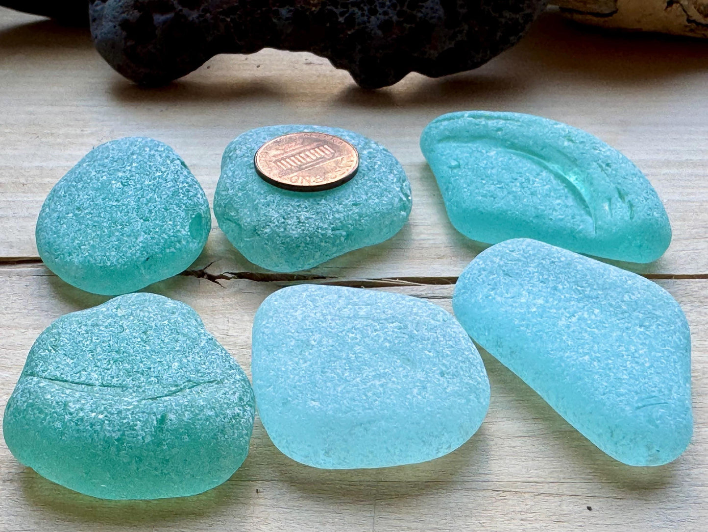 Rare Aqua Sea Glass XL #074 Genuine Japanese Sea Glass Beach Found Jewelry Supply