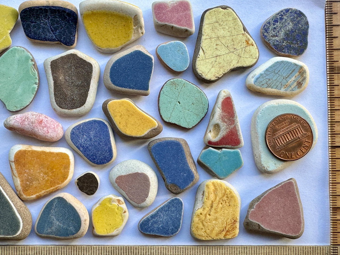 Japanese Sea Pottery #021 Genuine Beach Pottery Mixed Colors Craft Supply