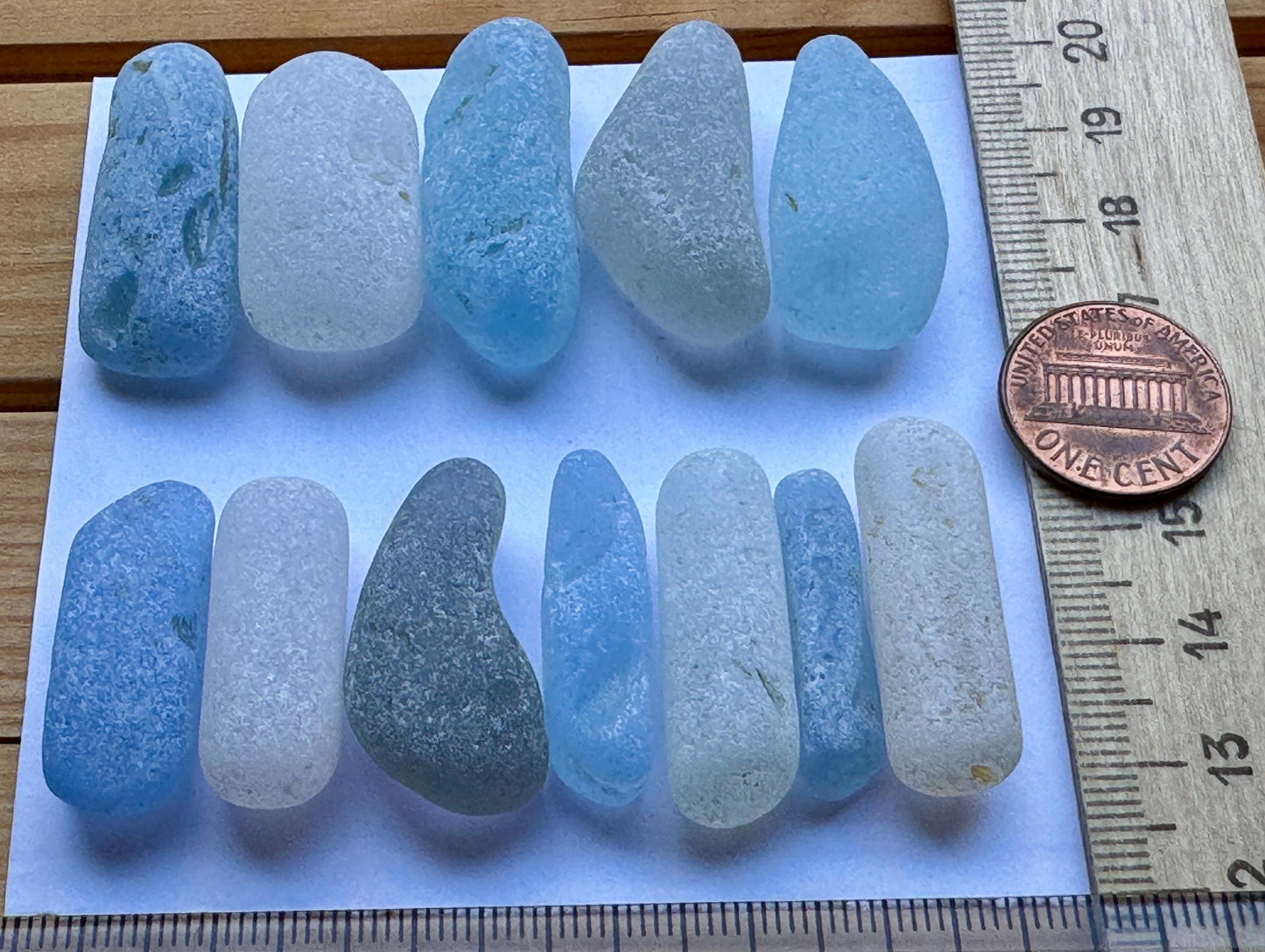 Japanese Sea Glass Sticks #025 Genuine Blue Beach Glass Craft Supply