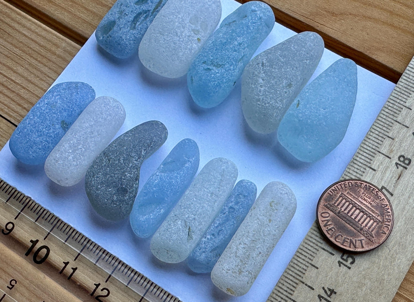 Japanese Sea Glass Sticks #025 Genuine Blue Beach Glass Craft Supply
