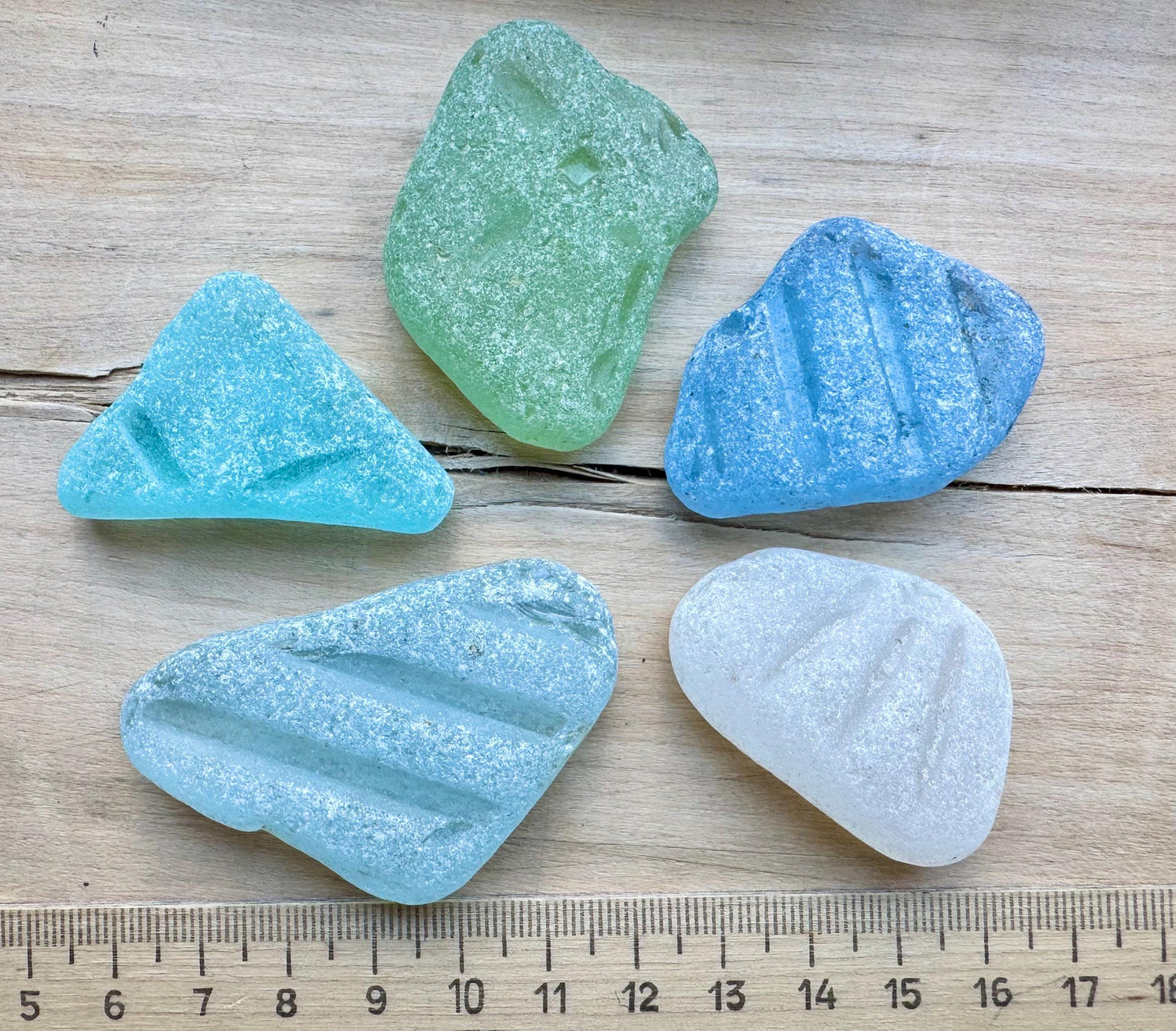 Large Aqua & Lime Japanese Sea Glass #080 Genuine Beach Glass Statement Pieces