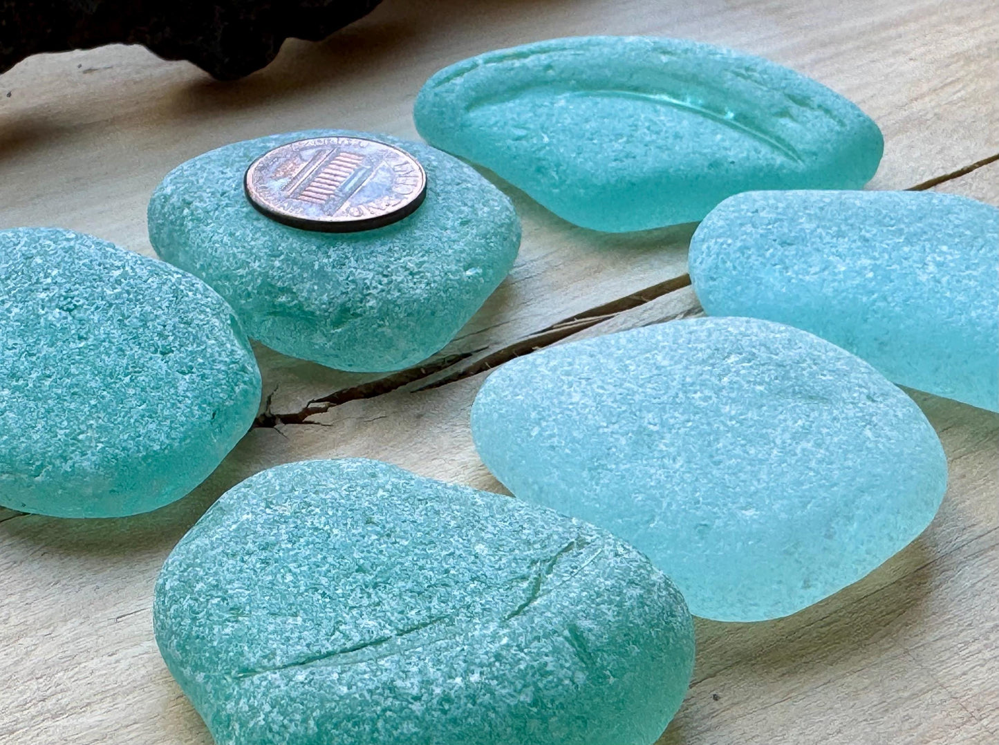 Rare Aqua Sea Glass XL #074 Genuine Japanese Sea Glass Beach Found Jewelry Supply