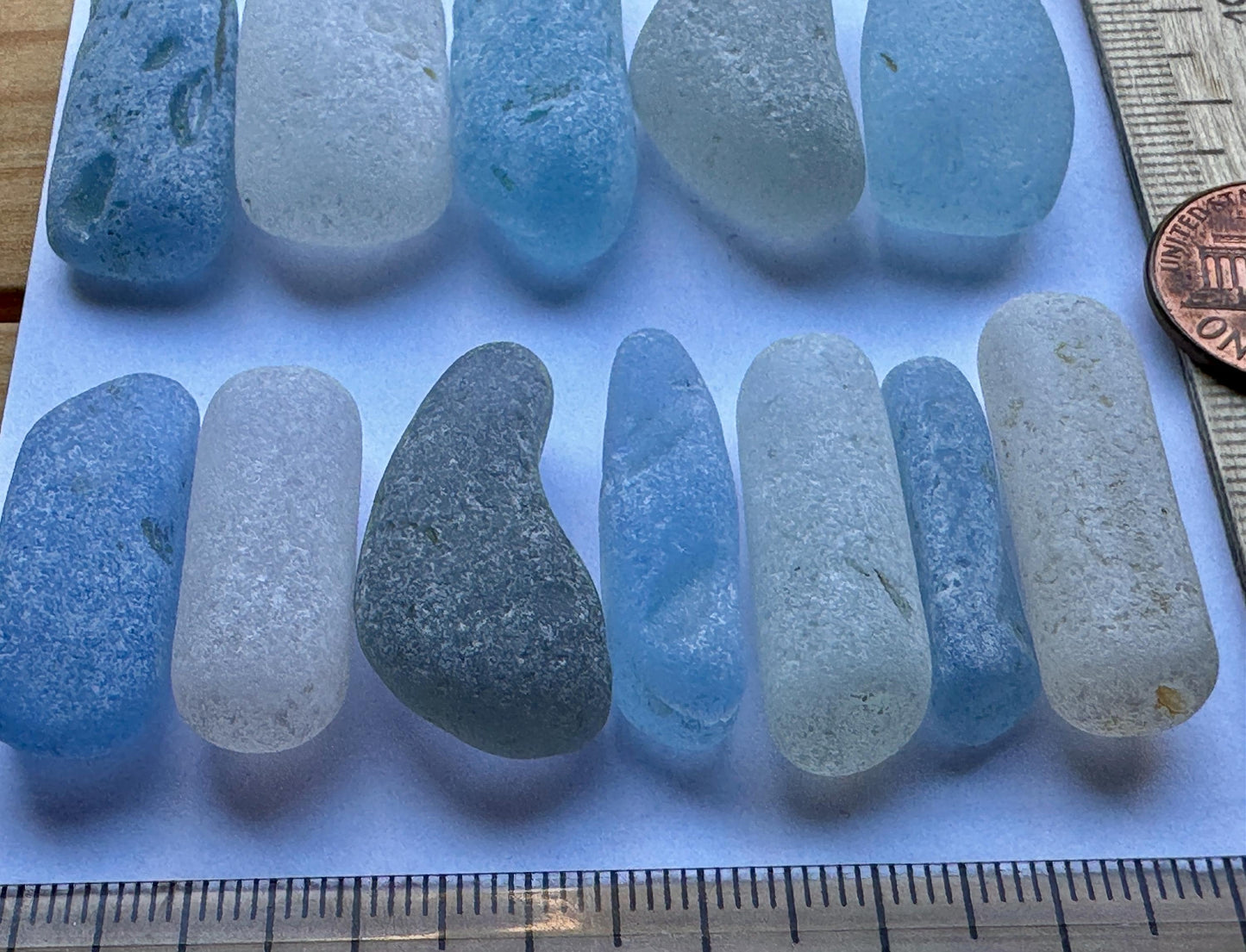 Japanese Sea Glass Sticks #025 Genuine Blue Beach Glass Craft Supply