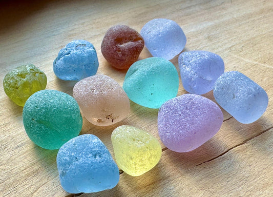 Rare Genuine Japanese Sea Glass #071 Jewelry Grade Mixed Colors Lot for Wire Wrapping & Pendants #071
