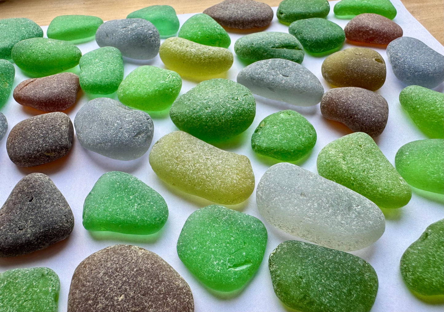 Green & Brown Genuine Sea Glass #048 Mix 290g Bulk Japanese Beach Glass for Mosaic & Crafts Lot #048