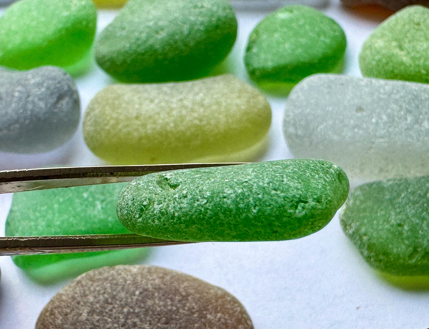 Green & Brown Genuine Sea Glass #048 Mix 290g Bulk Japanese Beach Glass for Mosaic & Crafts Lot #048