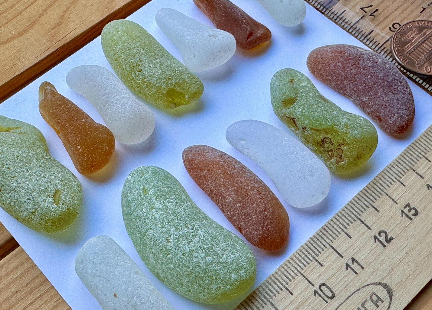 Long Sea Glass #026 Pieces Genuine Japanese Beach Glass Sticks Jewelry Pendant Quality Lot