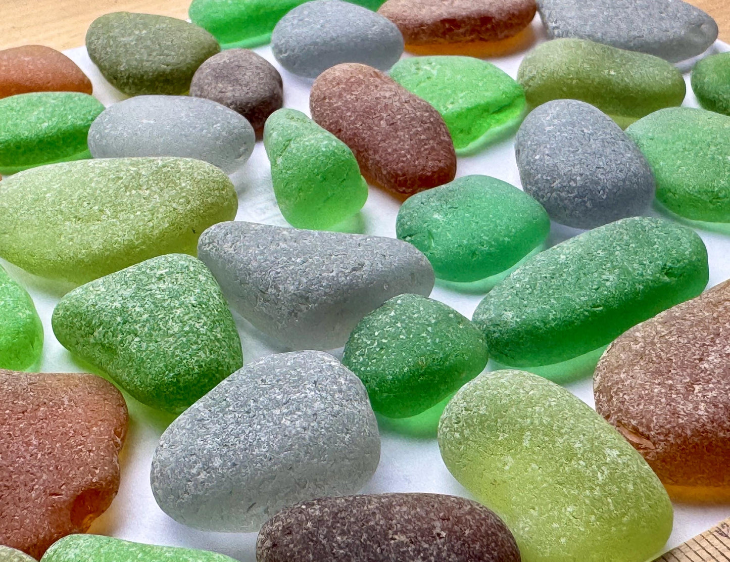 Amber & Olive Green Japanese Sea Glass #050 Genuine Beach Glass Large Bulk Lot