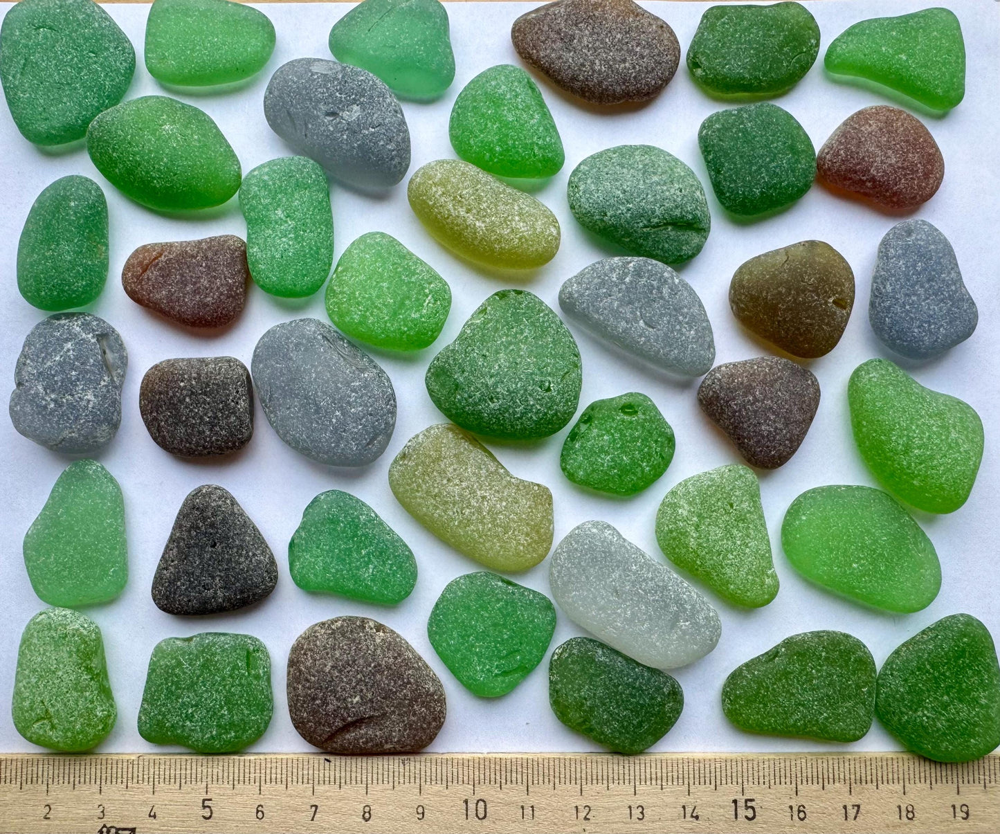 Green & Brown Genuine Sea Glass #048 Mix 290g Bulk Japanese Beach Glass for Mosaic & Crafts Lot #048