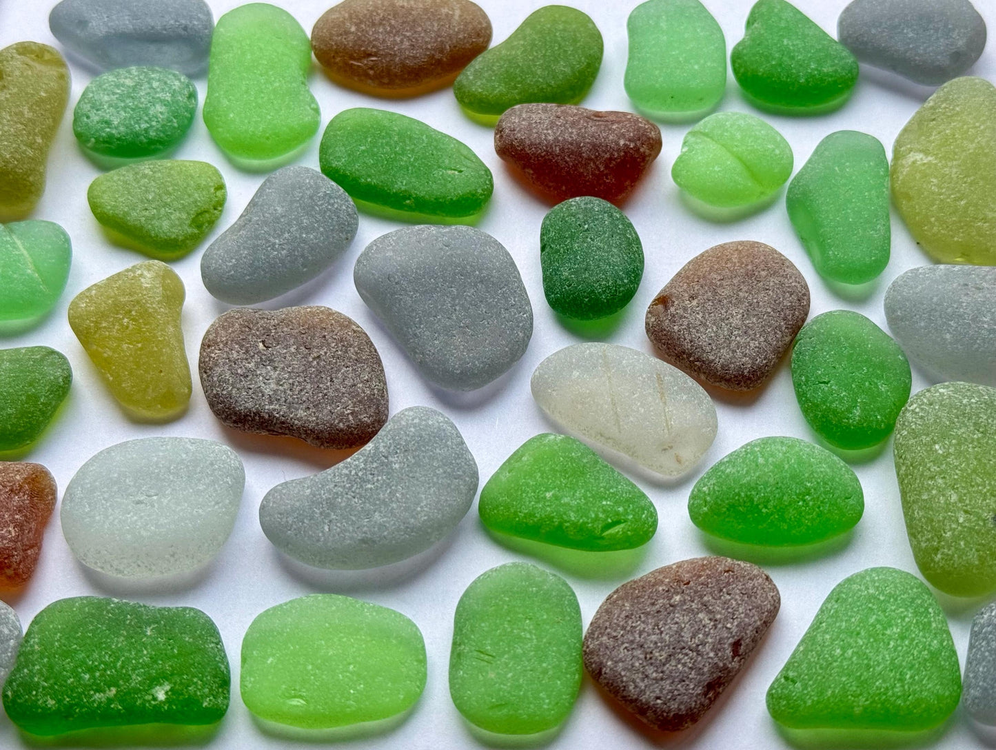Green & Brown Genuine Sea Glass #049 Mix 270g Bulk Japanese Beach Glass for Mosaic & Crafts Lot #049