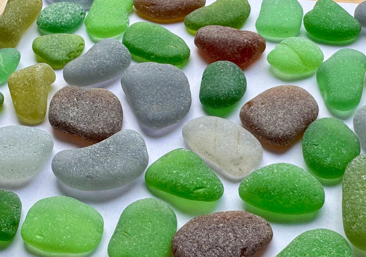 Green & Brown Genuine Sea Glass #049 Mix 270g Bulk Japanese Beach Glass for Mosaic & Crafts Lot #049