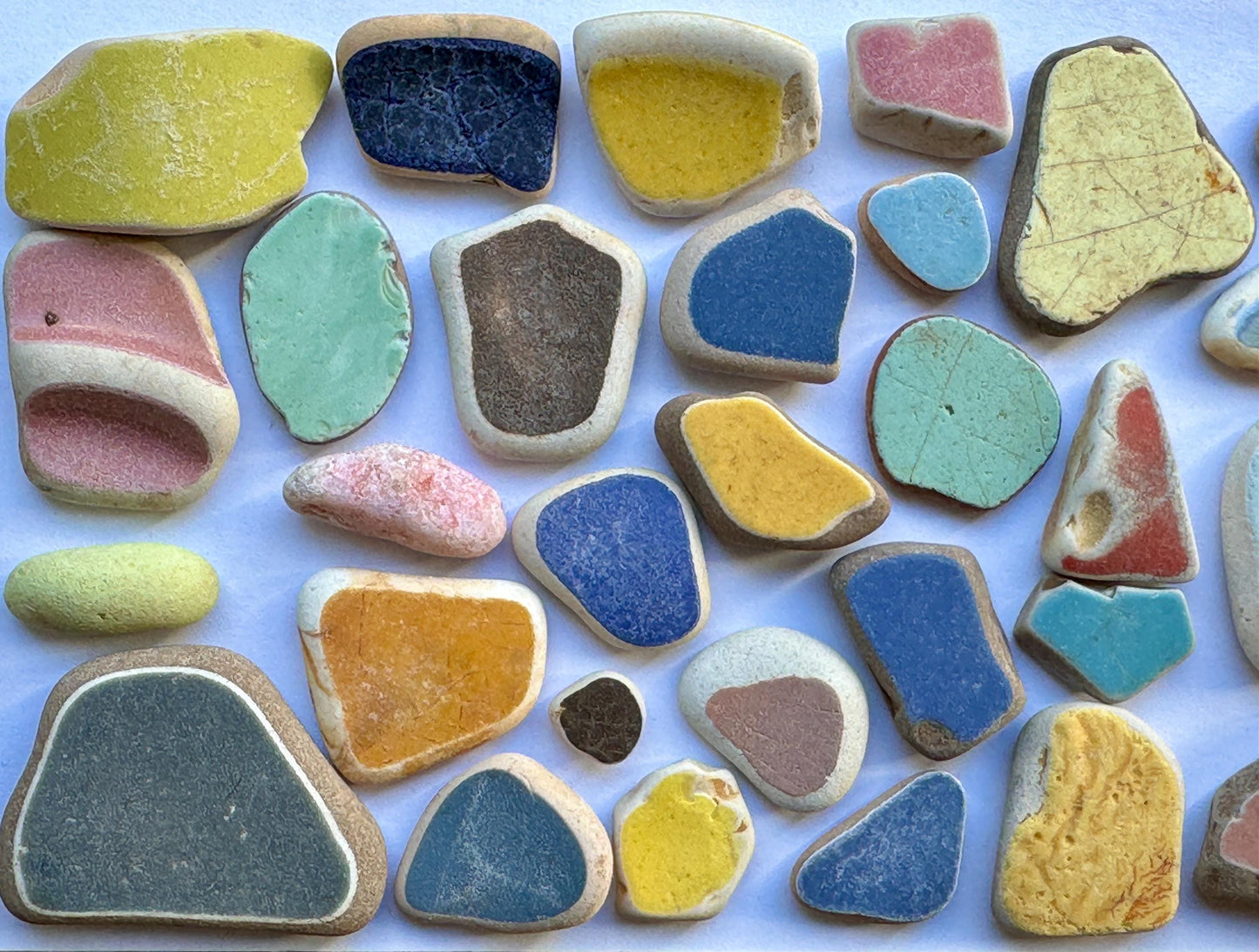 Japanese Sea Pottery #021 Genuine Beach Pottery Mixed Colors Craft Supply