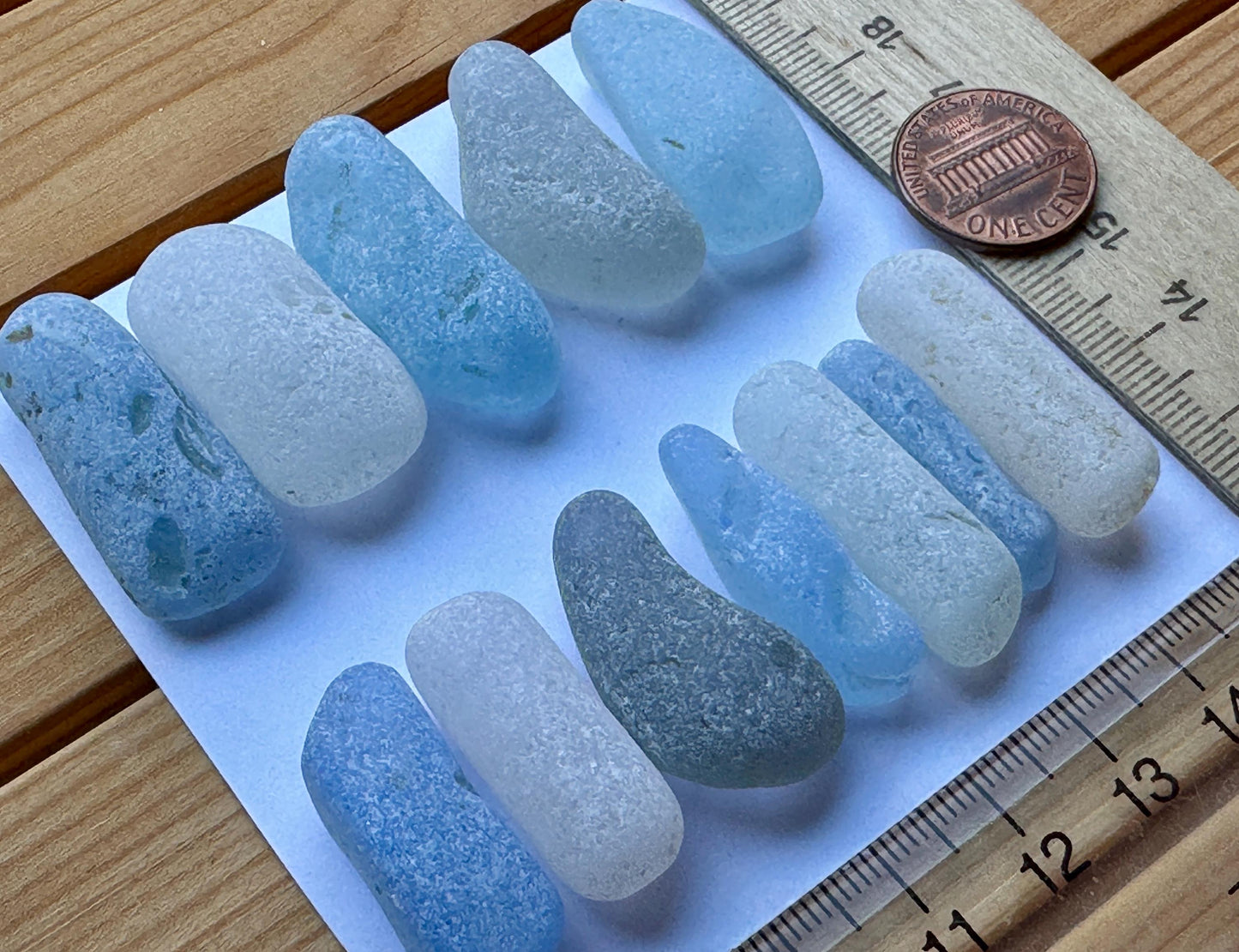 Japanese Sea Glass Sticks #025 Genuine Blue Beach Glass Craft Supply