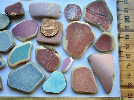 Japanese Sea Pottery Mix Genuine Beach Found Sea Ceramic Pieces Lot #017