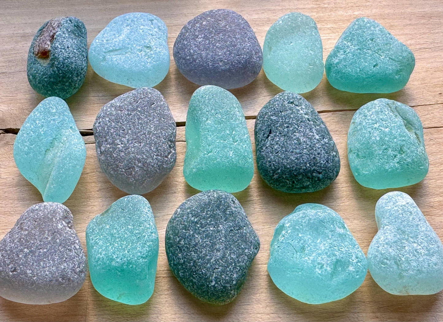 Rare Aqua & Gray Sea Glass #072 Mix Genuine Japanese Beach Found Sea Glass Lot