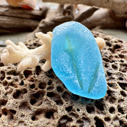 Aqua Sea Glass B2986 Genuine Beach Found Jewelry Supply