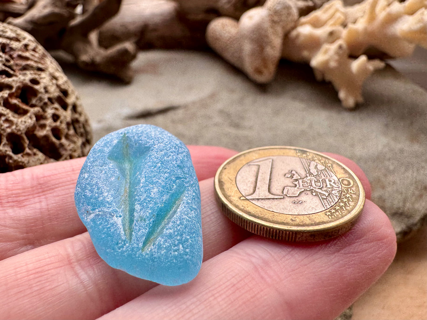 Aqua Sea Glass B2986 Genuine Beach Found Jewelry Supply