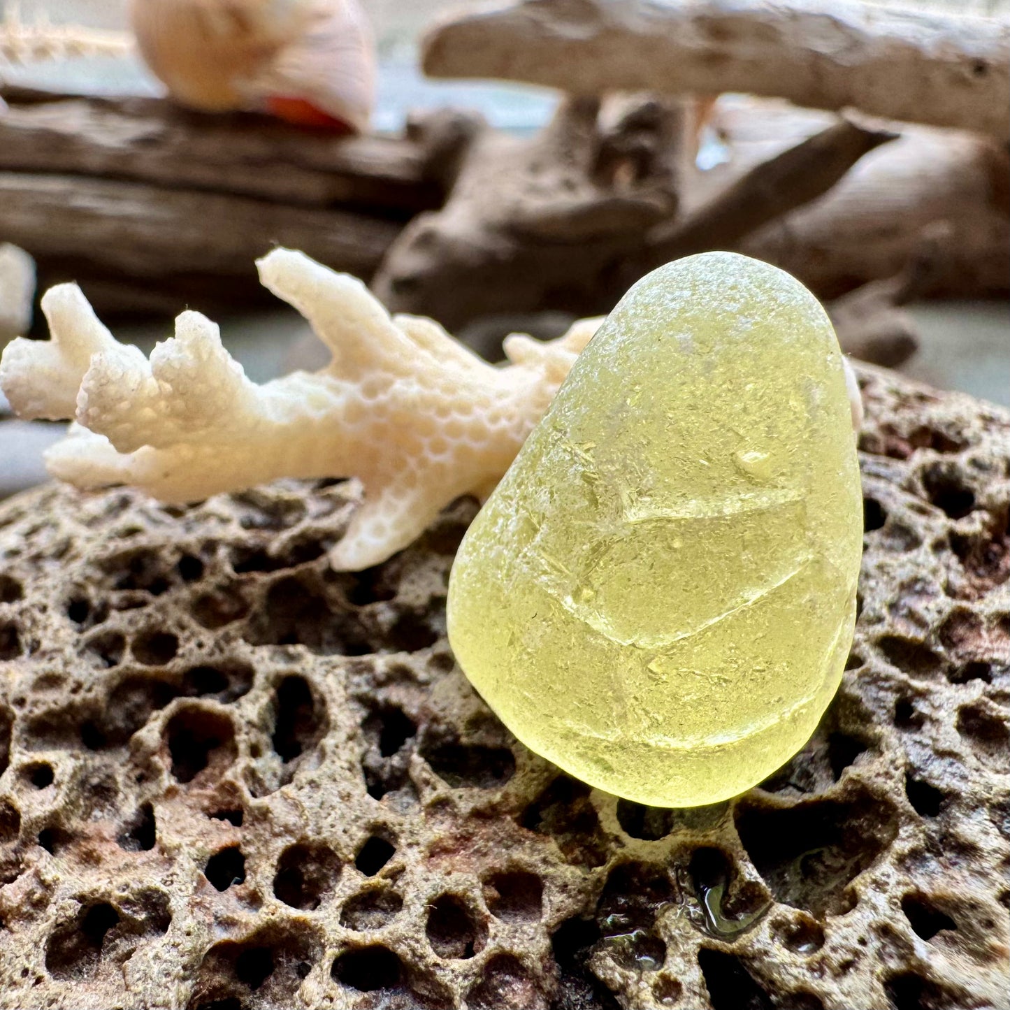 Rare Yellow Sea Glass – Genuine Beach Found Seaglass B2988– Jewelry Grade Natural Ocean Glass – Pendant Size Piece – Coastal Craft Supply