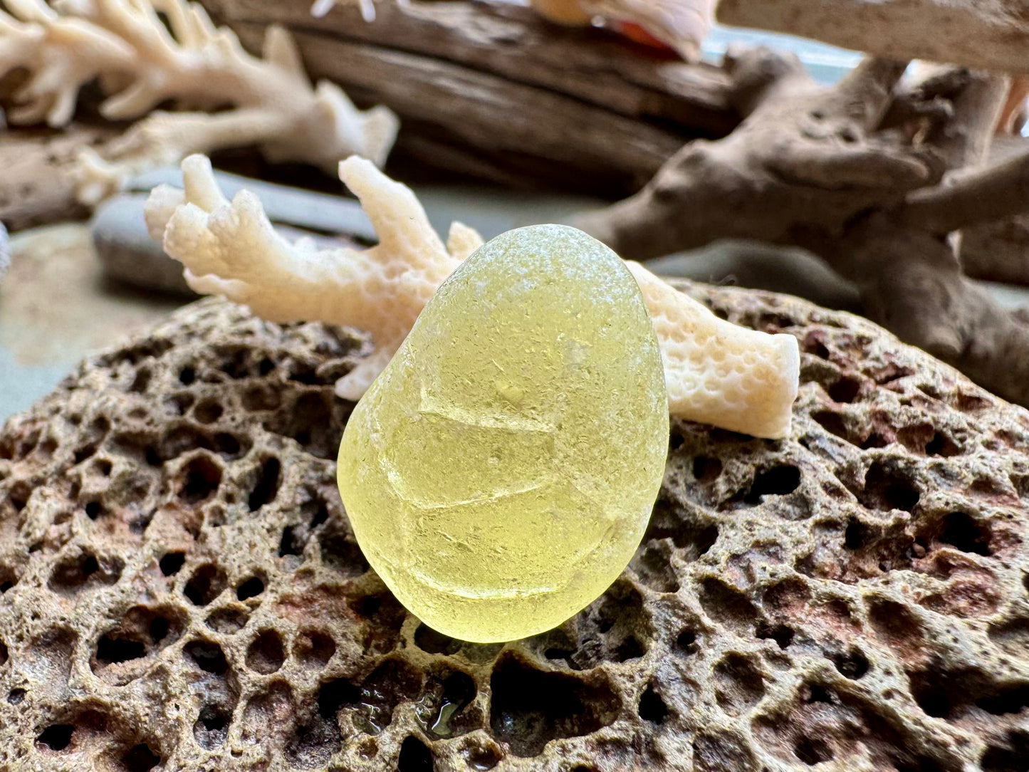 Rare Yellow Sea Glass – Genuine Beach Found Seaglass B2988– Jewelry Grade Natural Ocean Glass – Pendant Size Piece – Coastal Craft Supply