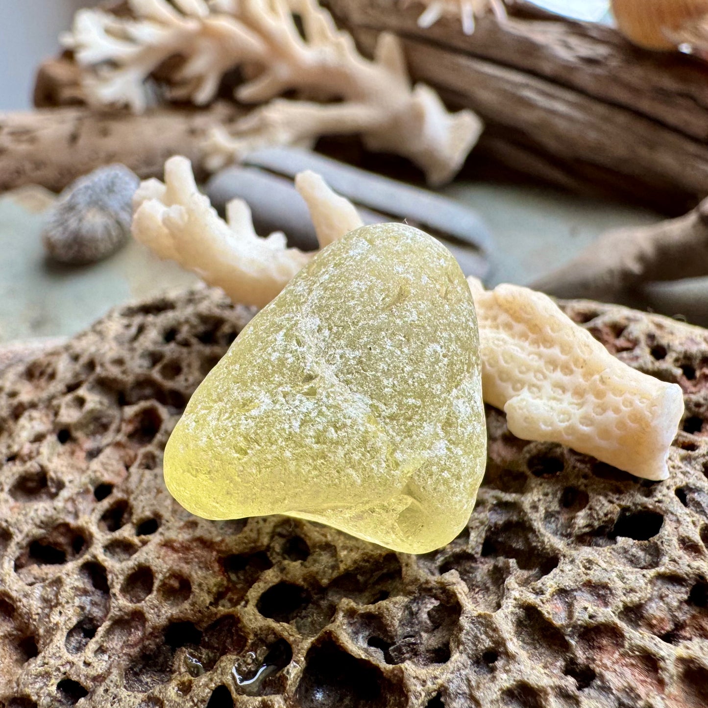 Rare Yellow Sea Glass – Genuine Beach Found Seaglass B2988– Jewelry Grade Natural Ocean Glass – Pendant Size Piece – Coastal Craft Supply