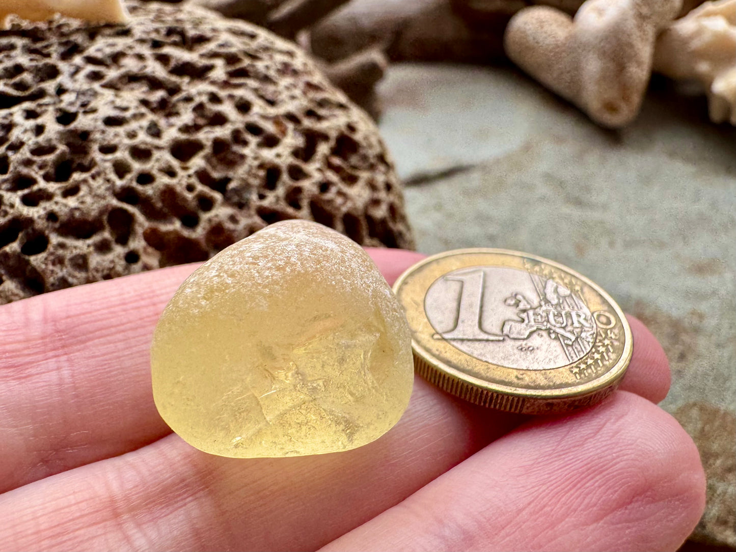 Rare Yellow Sea Glass – Genuine Beach Found Seaglass B2988– Jewelry Grade Natural Ocean Glass – Pendant Size Piece – Coastal Craft Supply