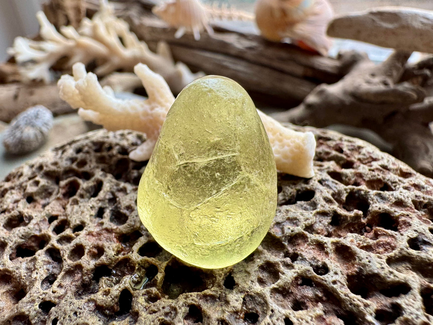 Rare Yellow Sea Glass – Genuine Beach Found Seaglass B2988– Jewelry Grade Natural Ocean Glass – Pendant Size Piece – Coastal Craft Supply