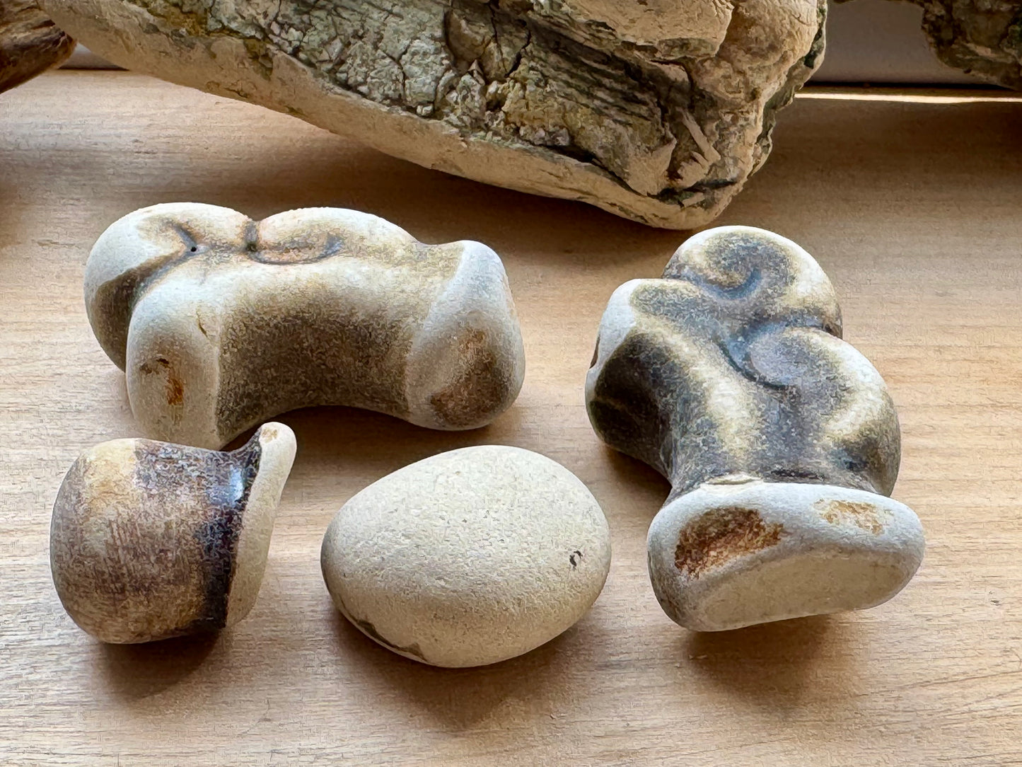 Authentic Japanese Sea Pottery Pieces #063 – Naturally Ocean Tumbled Ceramic Beach Finds – Collector Set